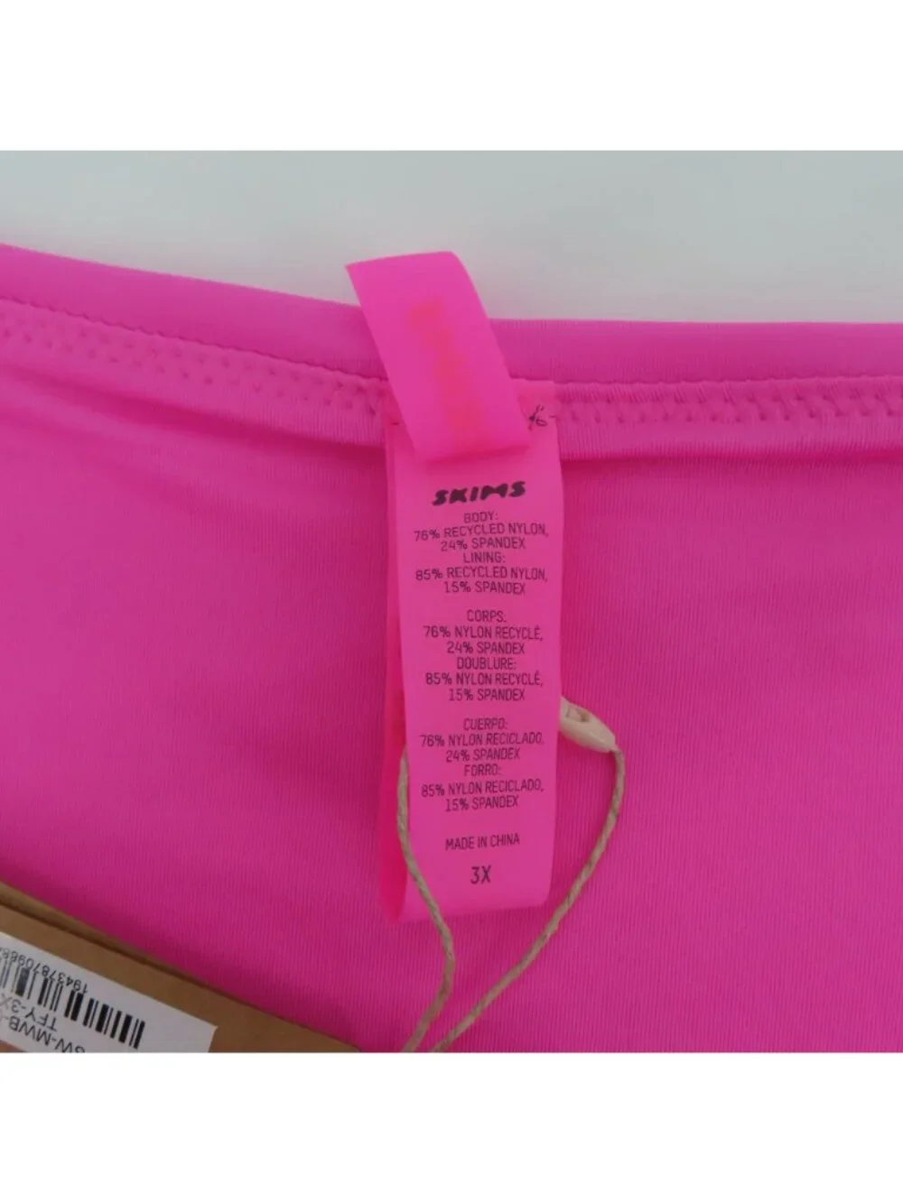 Skims Women 3X Signature Swim Mid Waist Bottom Bikini Taffy Pink SW-MWB-0748 NEW